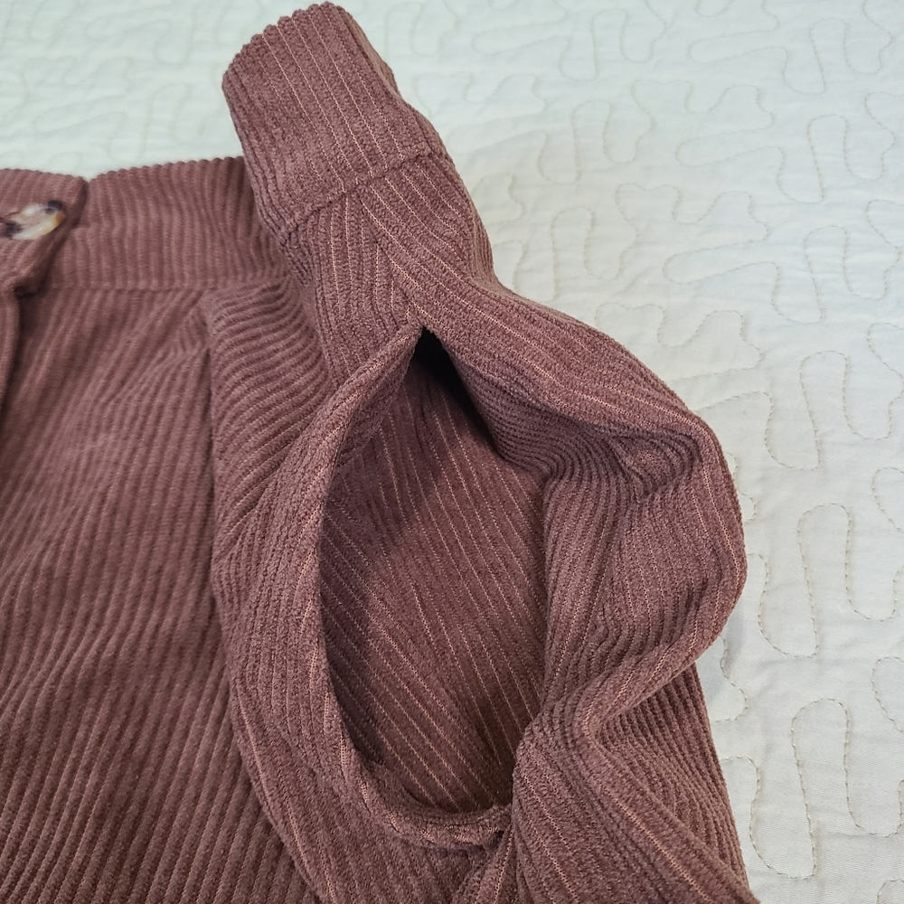 Ternez Corduroy 6 button hi rise flare skater skirt size S - Picture 4 of 8